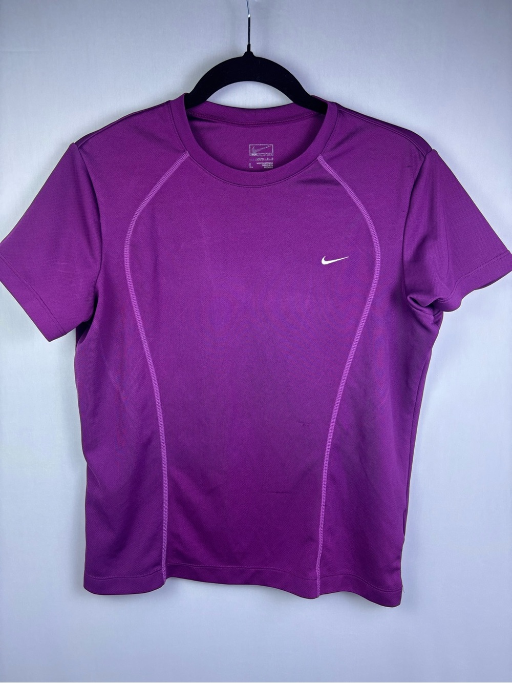 Nike Dri-FIT Purple Athletic Workout T-Shirt Women's Large